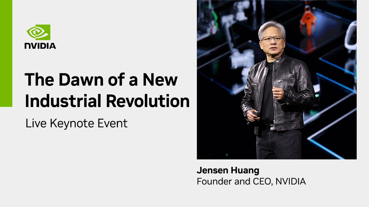 We’re counting down to our CEO Jensen Huang's live keynote at the NTU Sports Center in Taiwan – are you ready? Tune in to the live stream to hear the latest in #AI on Sunday, June 2 at 7 p.m. SGT / 9 p.m. AEST. nvda.ws/4de669H #COMPUTEX2024