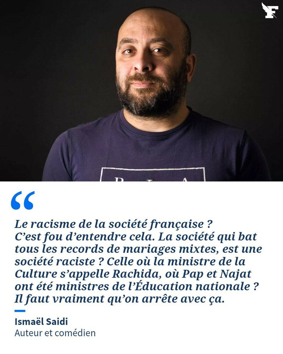 «Je pense que le racisme existe et que c’est une abomination, qu’il existe partout mais ce n’est pas la norme en France.» → l.lefigaro.fr/ZZj