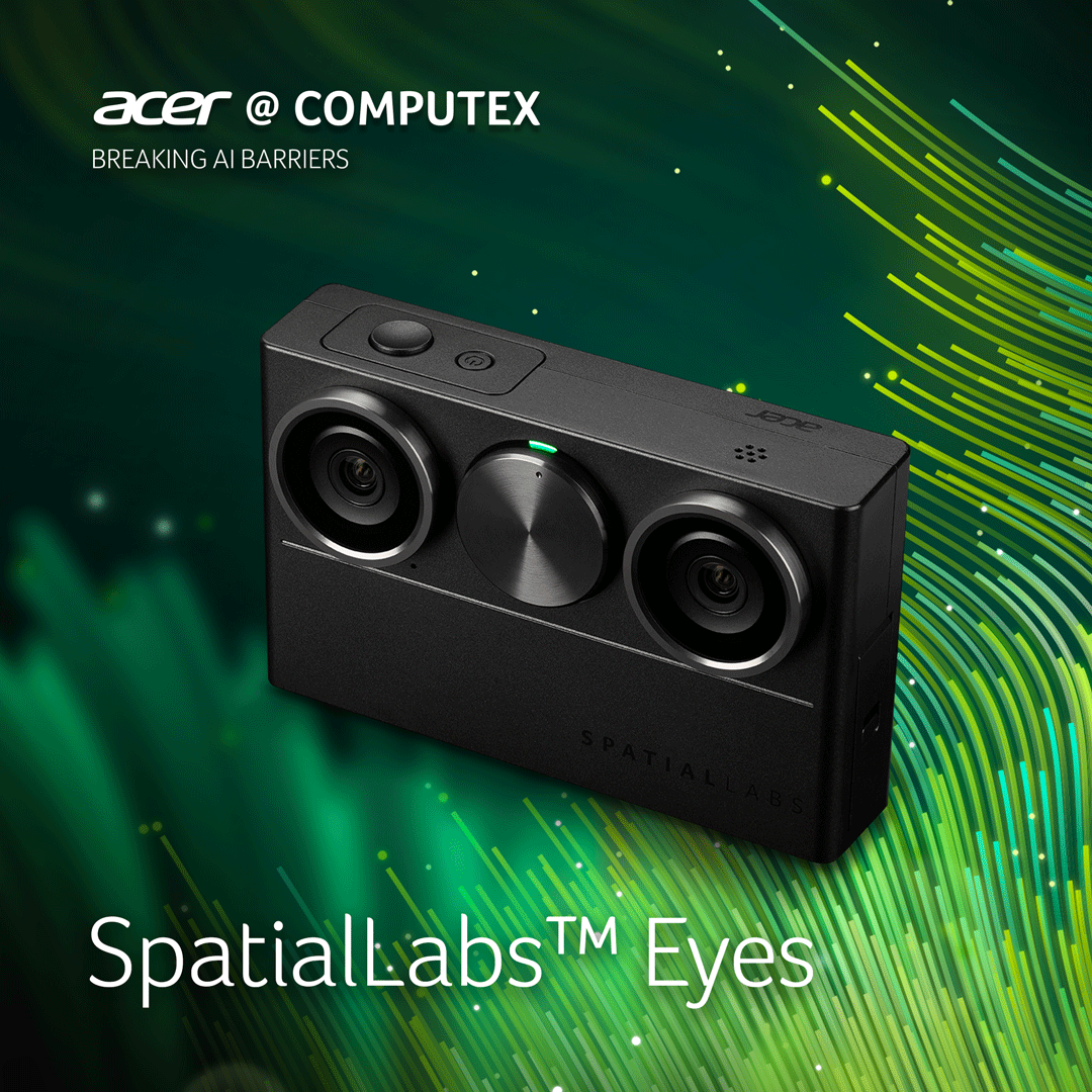 Acer's tweet image. Acer is heading to #Computex2024! 
From Swift 14 AI to the SpatialLabs™ Eyes, and gaming beasts Nitro 14 and Nitro Monitor GA1—there&apos;s something for everyone.
Discover our latest #AIPC, #CopilotPCs &amp;amp; Acer subsidiaries solutions for #BreakingAIBarriers!
acer.link/3yH6sWR