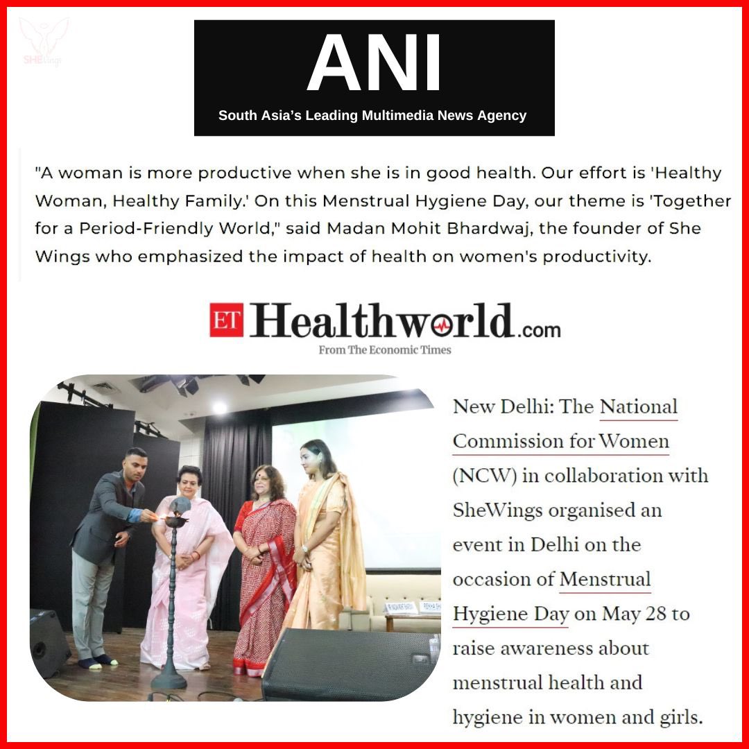 theshewings's tweet photo. Glimpses of Menstrual Hygiene Day media coverage.
#ncw #menstrualhygieneday #menstruation #periods #shewings #menstruationmatters #periodtalk #periodsfriendly https://t.co/U8q6MrWzsk