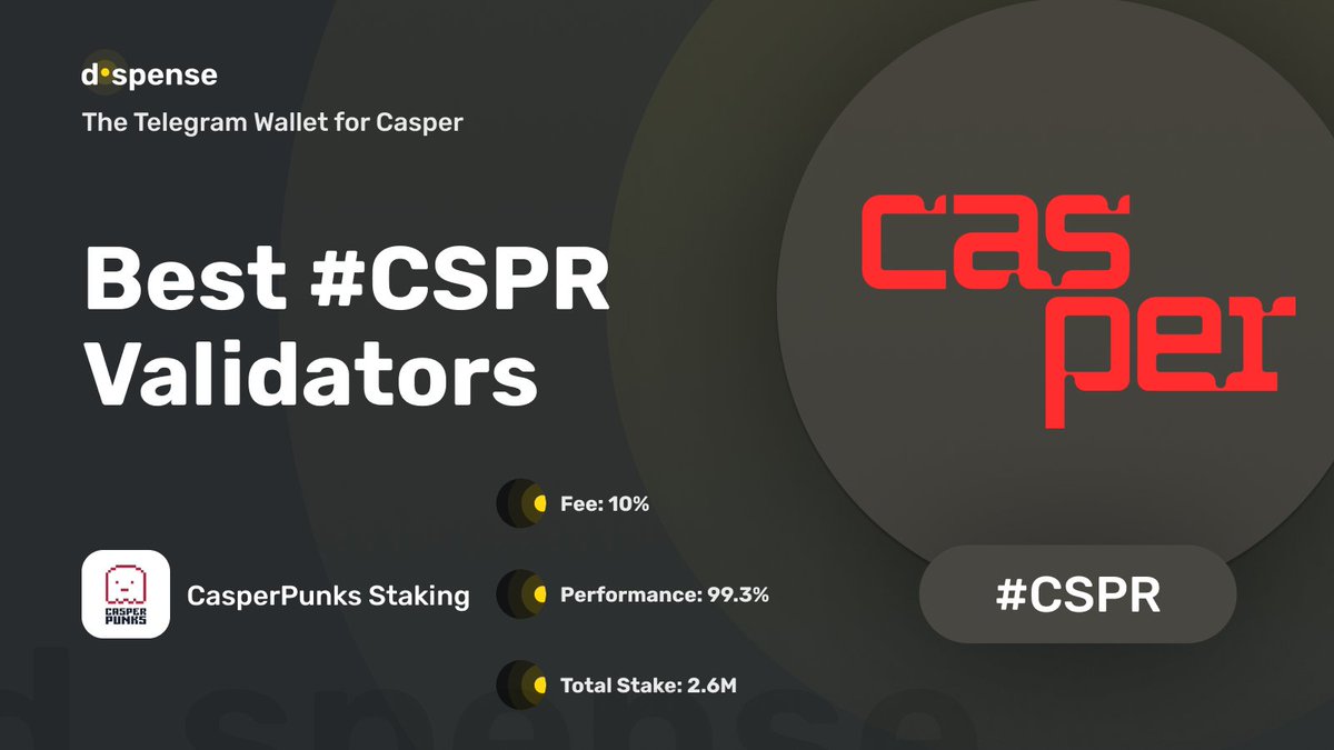 Dspense Wallet (#CSPR, #Telegram) tweet media