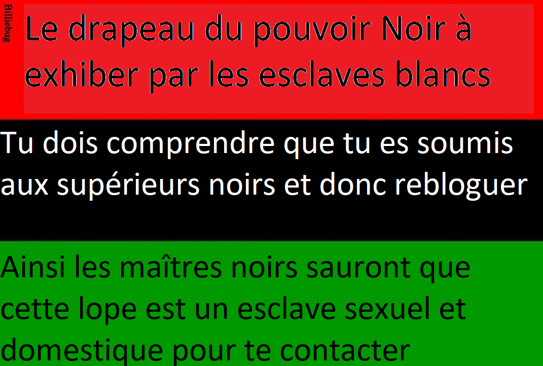 Jojojojojo74006's tweet photo. Les blancs doivent rebloguer ou retweeter ce image pour montrer leur volonté de rejoindre l Église de l'adoration de la Bite Noire 

Les Hommes Noirs Africains Superieurs peuvent liker ou cliquer sur le cœur pour montrer qu'ils acceptent la soumission des blancs https://t.co/Bzwb2EZQMY