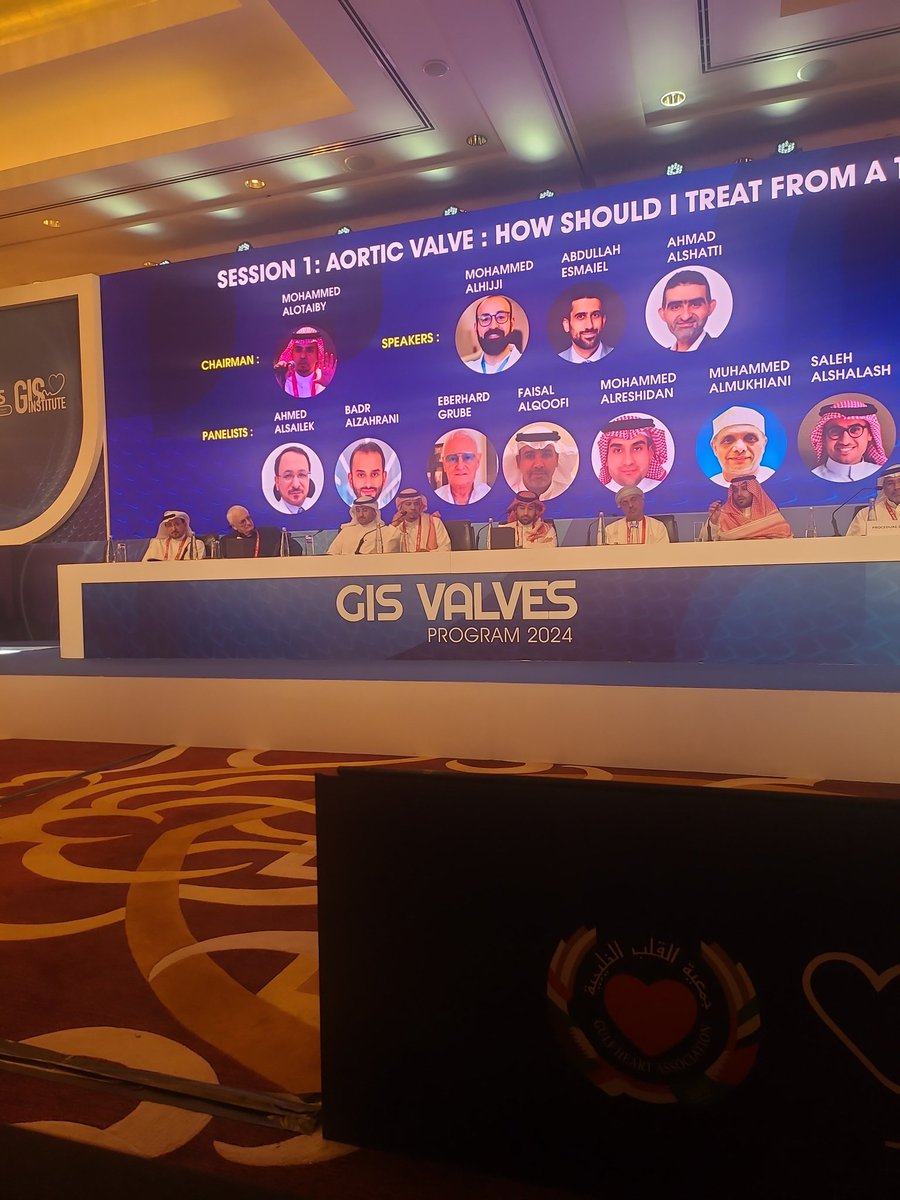 The GIS valve meeting , first day ( مؤتمر جمعية القسطرة القلبيه لعلاج الصمامات عن طريق القسطرة) 
حضور كبير و تفاعل عالي المستوى  و نقاش على مستوى عالمي، ، فخورين جدا بمستوى و إمكانيات المجموعه ،،، اجتماع عالمي بكل المقاييس، ، <a href="/GisGulf/">Gulf Intervention Society - GIS</a>