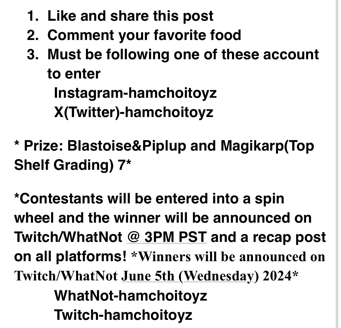 HamChoiToyZ's tweet photo. 🗣️🗣️🗣️ it’s that time of the month everybody!!! Giveaway time!!! 😌

Please check the pictures for the prizes and the rules!!! #pokemon #giveaway #like #love #share #follow https://t.co/QtR8lAvbCW
