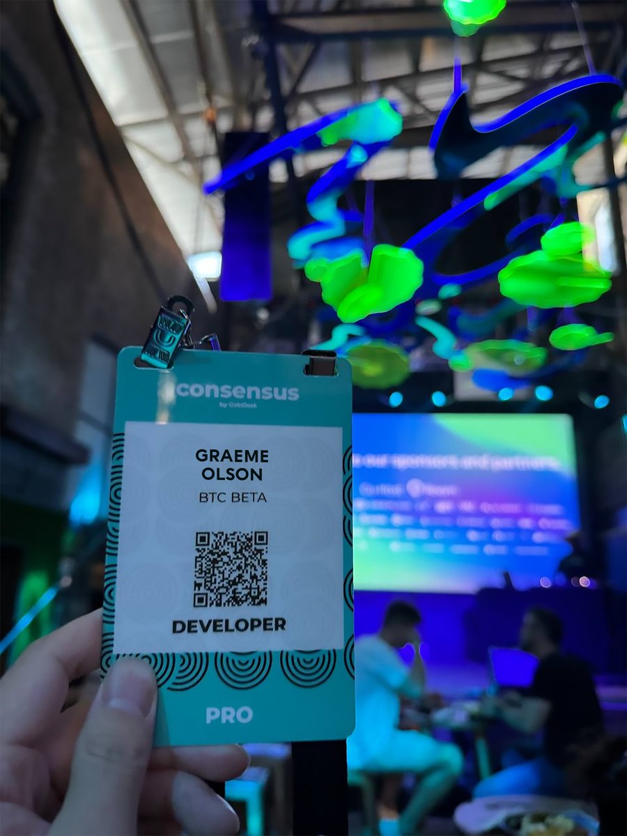 GraemeRobOl's tweet photo. Hey folks! Reporting live from the Consensus 2024, and wow, what a turnout!🍻 It's buzzing with energy and excitement. Heard some fascinating speeches already. Feel free to hit me up to discuss all the intriguing insights! #Consensus2024 #BTCBeta #Crypto https://t.co/qnpk89MjgJ