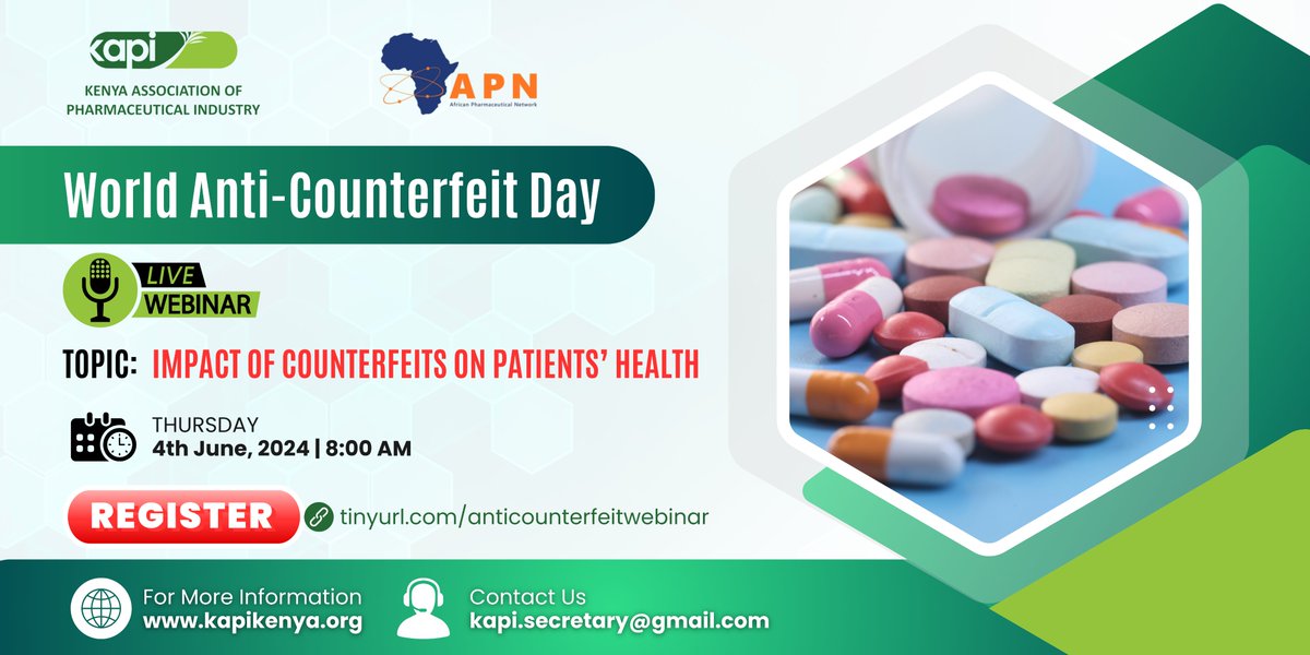 AfricanPharmaN's tweet photo. Counterfeit medicines expose public health to therapeutic failures and intoxications, potentially leading to disease progression and death. Counterfeit medicines include, #Substandards,#Falsified and #Unregistered medicines. https://t.co/Su5xVxnRiu