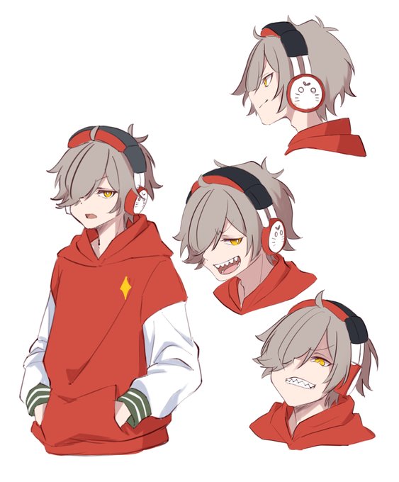 「grey hair hood」 illustration images(Latest)