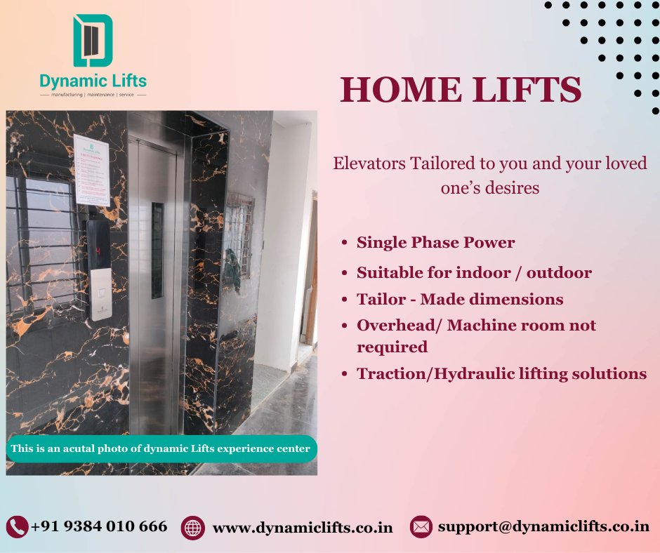 dynamiclifts03's tweet image. Learn more about our energy-efficient, modular designs.
#IndustryLeader #DynamicElevators #ElevateWithUs #ClassicTech #SimplePleasures #dynamiclifts #liftmanufacturerschennai #elevatorlife, #safetytips, #industrialelevators #industriallifts #technology,#buildersinchennai