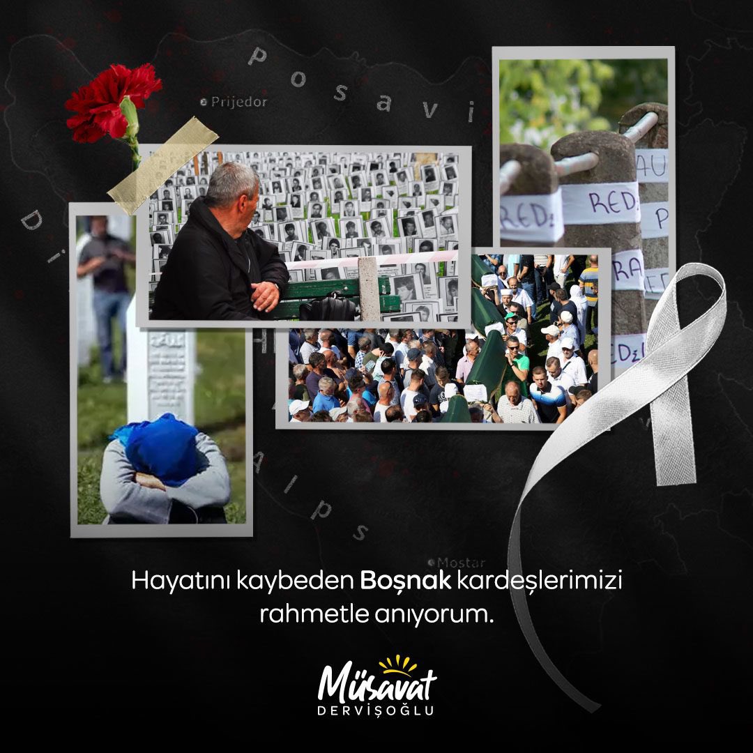 Bundan 32 yıl önce Bosna'nın Prijedor şehrinde Sırplar;

Önce Sırp olmayanların evlerine beyaz çarşaf asmalarını ve kollarına beyaz kurdele takmalarını söylediler; sonra da canice katlettiler...

Kadın, çocuk, genç, yaşlı demeden acımasızca katledilen Boşnak kardeşlerimizi