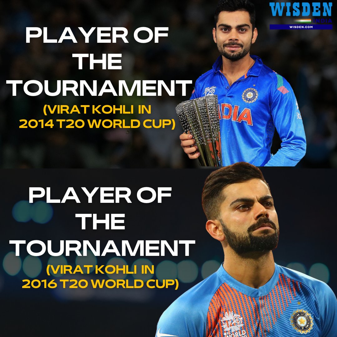 2014 T20 World Cup - Player of the Tournament ✅ 2016 T20 World Cup - Player of the Tournament ✅ Virat Kohli 🤝 Consistency #Viratkohli #India #cricket #T20WorldCup2024