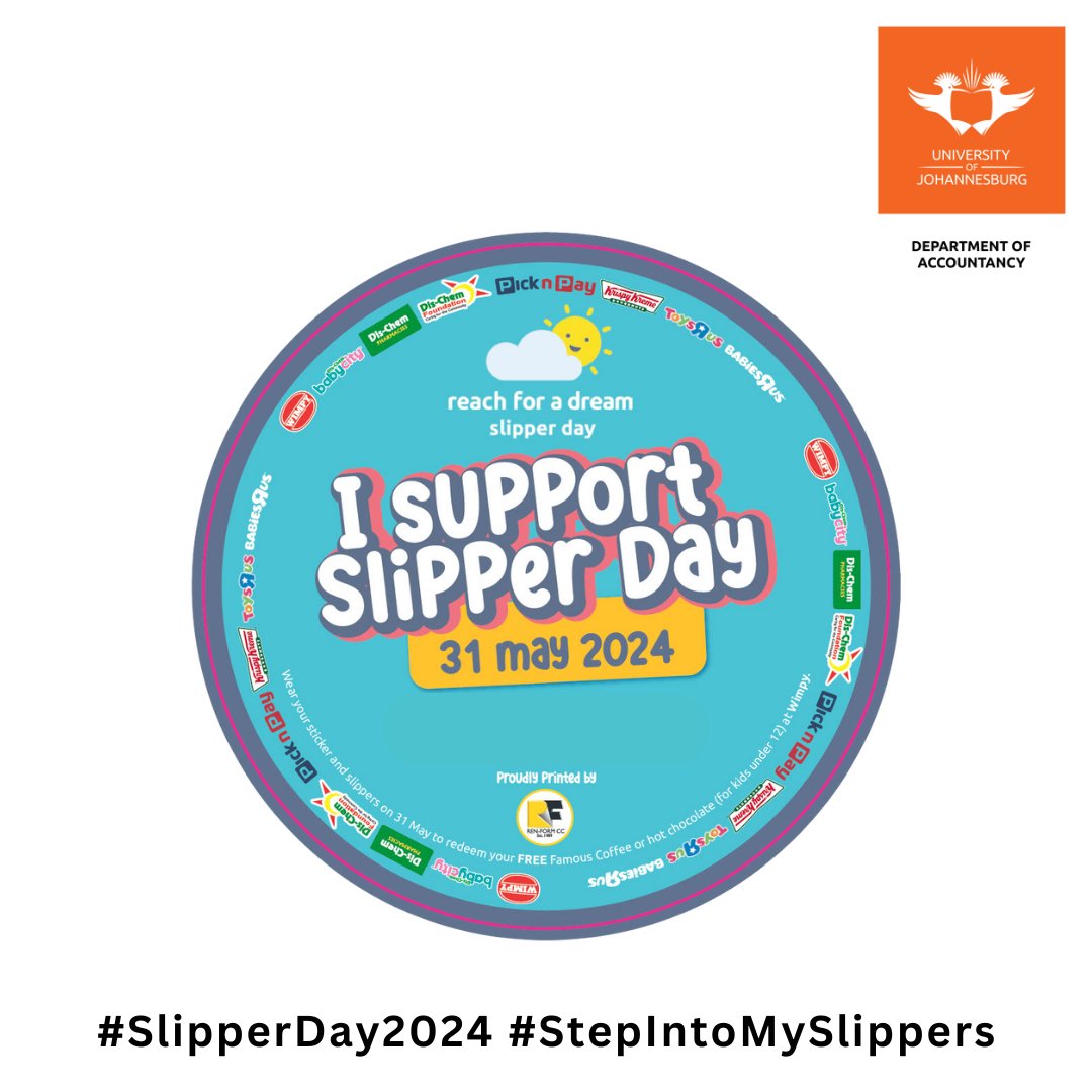 Accountancy@UJ is proudly supporting @reachforadream  #SlipperDay2024 

#UJ #LeadersInAccountingEducation #StepIntoMySlippers
