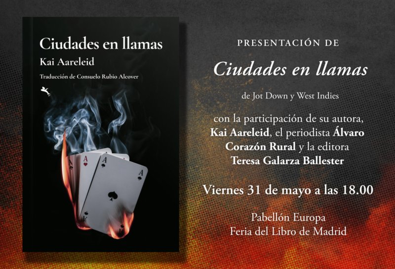 Jot Down Magazine (@jotdownspain) on Twitter photo Esta tarde estaremos en la <a href="/FLMadrid/">Feria del Libro de Madrid</a> #PabellonEuropa presentando Ciudades en llamas con <a href="/CorazonRural/">Corazón Rural</a> <a href="/galarzaba/">Teresa Galarza Ballester</a> y la autora #KaiAareleid <a href="/estoniainspain/">Estonian Embassy in Madrid</a> <a href="/ComisionEuropea/">Comisión Europea en España</a>
¡Os esperamos! Esta tarde estaremos en la <a href="/FLMadrid/">Feria del Libro de Madrid</a> #PabellonEuropa presentando Ciudades en llamas con <a href="/CorazonRural/">Corazón Rural</a> <a href="/galarzaba/">Teresa Galarza Ballester</a> y la autora #KaiAareleid <a href="/estoniainspain/">Estonian Embassy in Madrid</a> <a href="/ComisionEuropea/">Comisión Europea en España</a>
¡Os esperamos!