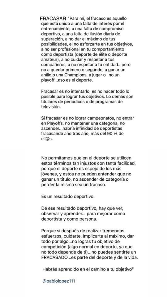 Fracasar

(Este texto que escribió <a href="/pablolopez111/">Pablo López</a>  hace unos años es una maravilla para los que amamos el deporte)