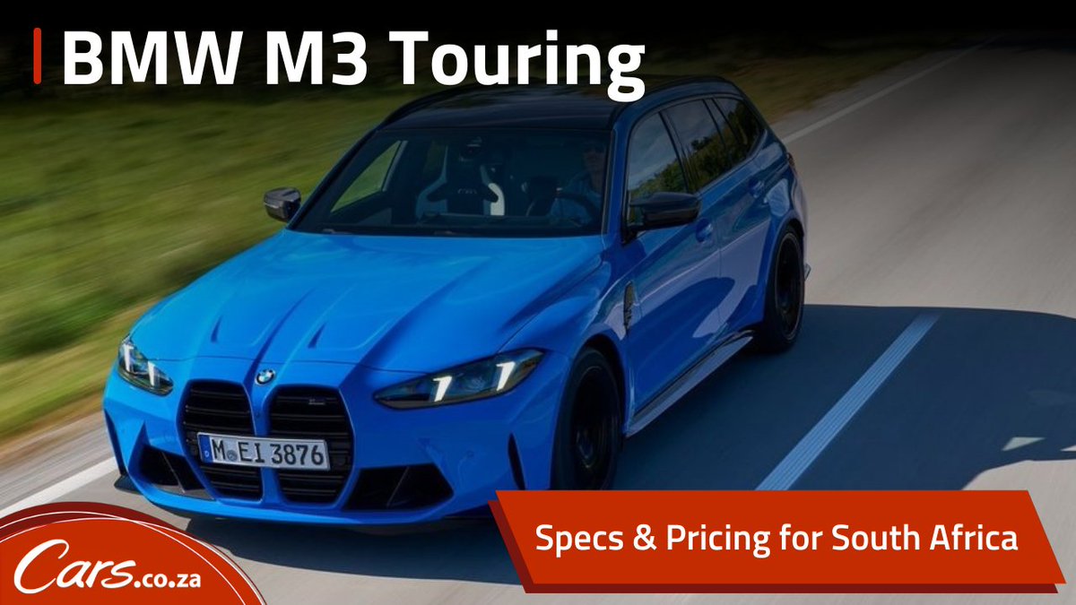 The @BMW_SA M3 Touring is coming to SA in 2024! 💥 3.0L. 6-cylinder engine with 390 kW and 650 Nm 🏁 Zero to 100kph in 3.6 secs 📆 Deliveries start in October 2024 See pricing here 👉🏽 bit.ly/BMWM3T24Price