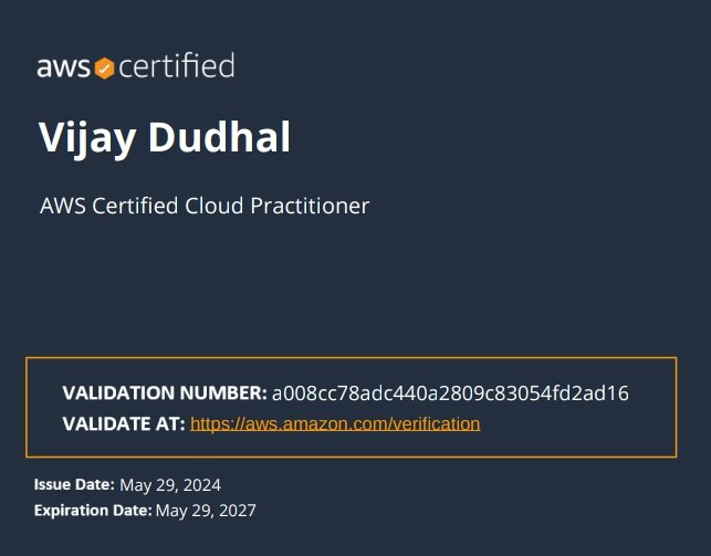I'm thrilled to announce that I've recently achieved the AWS Certified Cloud Practitioner certification! 🎉💼

#AWS #CloudComputing #AWSCertification