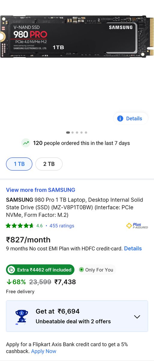 Samsung 980 Pro
Lowest Price Ever 🔥 

fkrt.co/48lONr

#ICG #PS5India #ad
