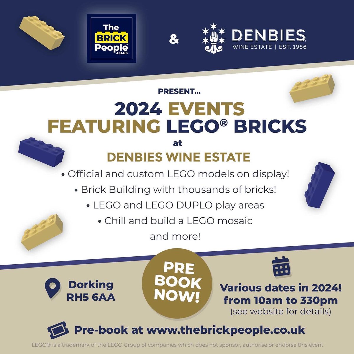 thebrickpeople_'s tweet photo. Last of the LEGO brick fun day today at @denbiesvineyard! Here are some of the builds from yesterday. Tickets still available for todays sessions, check our website for details a ticket links! 🙌☀️🧱 #lego #legoevent #denbies https://t.co/1pNtiqNeaM