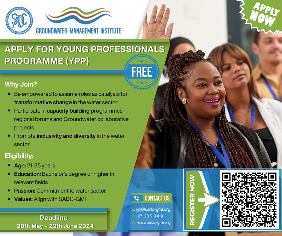 #CALL FOR YPP REGISTRATION, deadline runs from the 30th May to 29th June 2024. #RegisterNow! 
#YPP