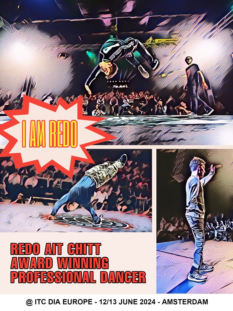 At ITC DIA Europe Amsterdam, we always like to get inspiration from outside the industry.

This year we're thrilled to welcome Award-winning dancer Redouan Ait Chitt on stage. He among others opened the Eurovision Song Contest.

itcdiaeurope.com/event/amsterda…

#insurtech #insurance