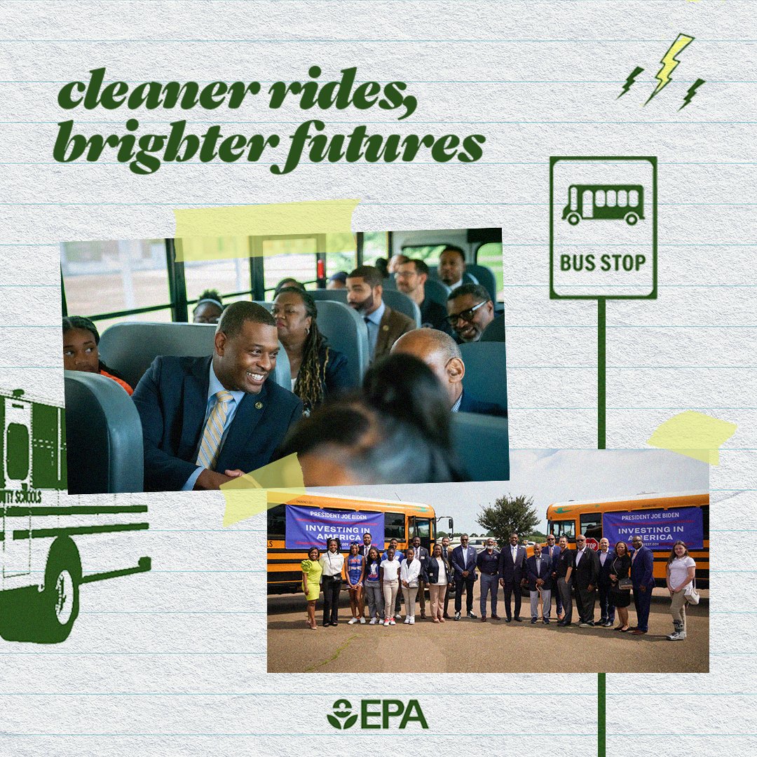 🚍 Get in...@EPA is delivering $900 million to schools across the country to replace older, diesel fueled school buses. @POTUS' Investing in America Agenda is helping communities breathe easier.