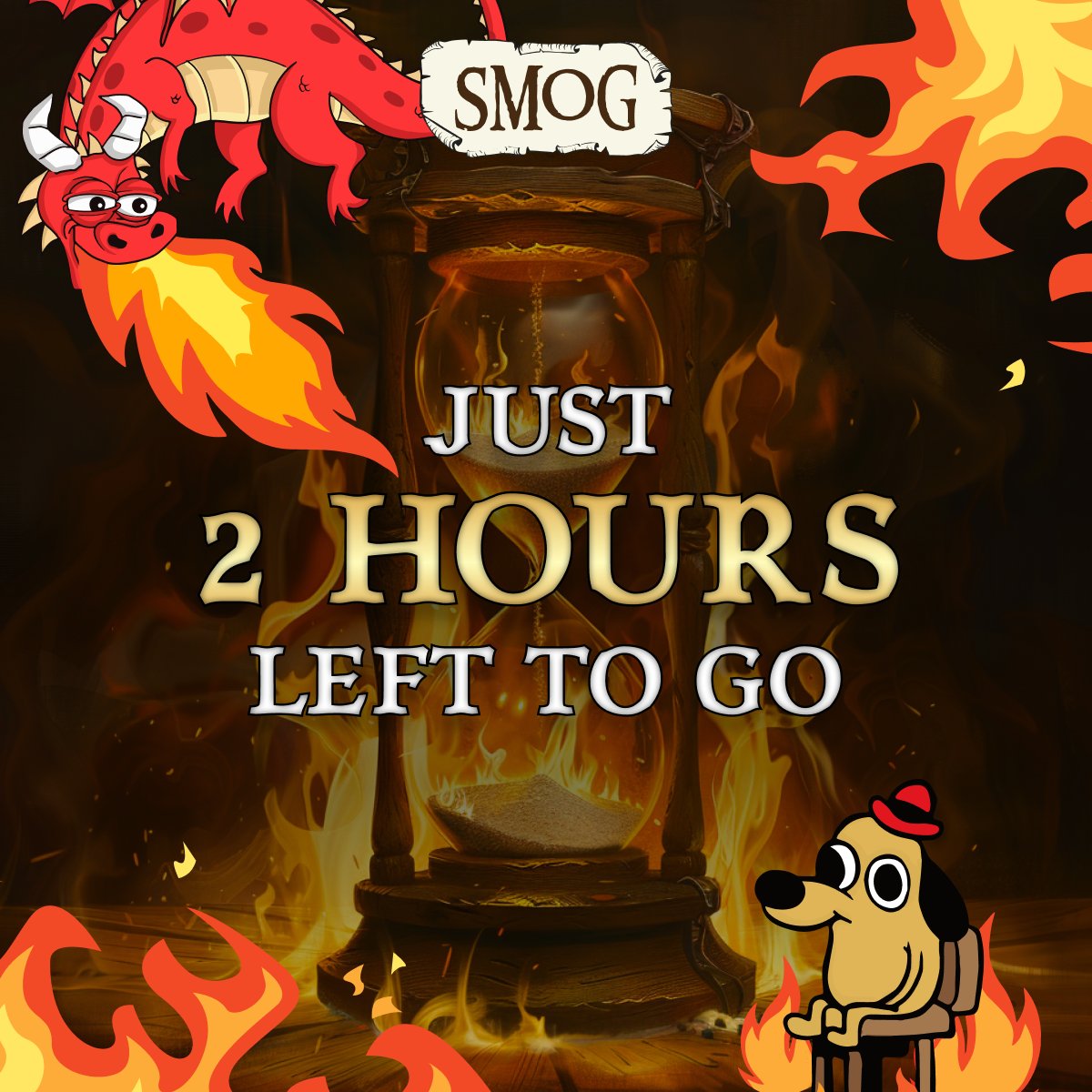 Just 2 Hours Left To Go! ⏳

Join us for the House of #SMOG! 🎉

Celebrating the completion of the $SMOG #Airdrop Season 1! 🚀

If you still haven’t, you've still got some final moments to send us your questions on our dedicated Discord Channel! 💬

x.com/i/spaces/1djxX…