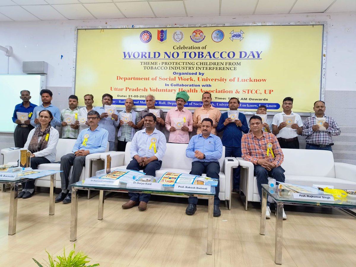 SocialWork_UoL's tweet photo. "Quit Tobacco, Say Yes to Life" 
@SocialWork_UoL @lkouniv celebrated #WorldNoTobaccoDay2024 to create awareness among students and ground workers.
@ugc_india @GovernorofUp @UPGovt @profalokkumar @RakeshdwivediDr @ProctorUoL @dswlkouniv @DeanacademicsL @ippr_lkouniv https://t.co/myokUBqKoq