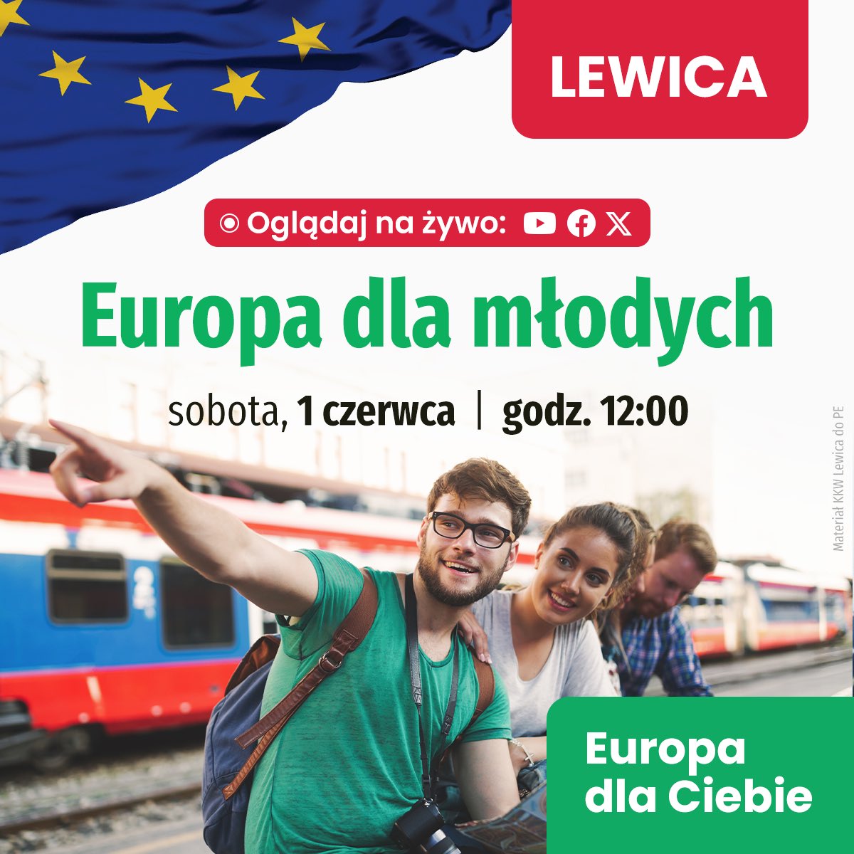 📣  Konwencja Lewicy "Europa dla Młodych" już w tę sobotę! ♀️

Wiemy, że to młodzi są przyszłością – zarówno Polski, jak i Europy! W tych wyborach ich głos jest szczególnie ważny, bo pierwszy raz w historii wyborów do UE głosować będzie Europokolenie. Jako Lewica stajemy na