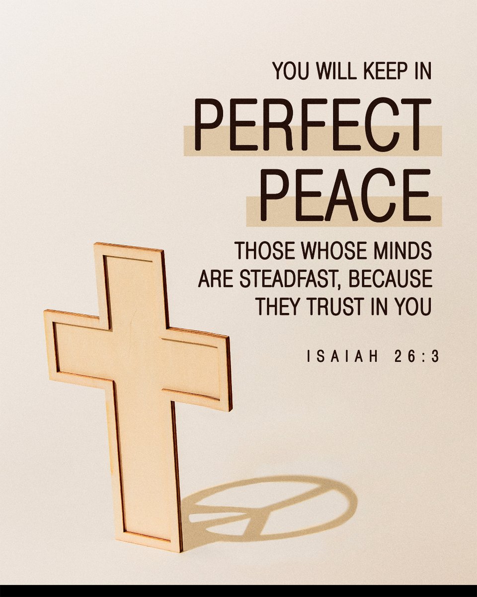 Need some peace for your mind today? Trust in God. When you doubt, remind yourself of the goodness of God in the past. Keep steadfastly focusing on Jesus, and the peace will come.

Tag someone who needs to hear this and share.

#ForTheGloryOfGod  #Prayer #FearOfTheLord  #Peace