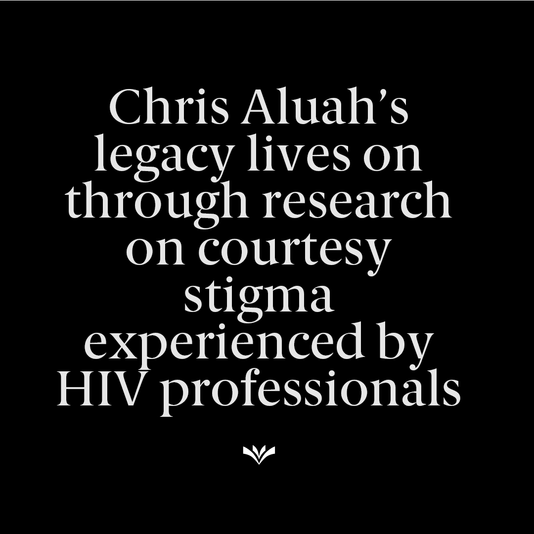USCArnoldSchool's tweet photo. Nearly a decade after his passing, Chris Aluah continues to make an impact. Dedicated to sharing his work with the world, his HPEB collaborators have published findings from his dissertation research. https://t.co/fxmrAthlt2 https://t.co/niVv8GuUBO