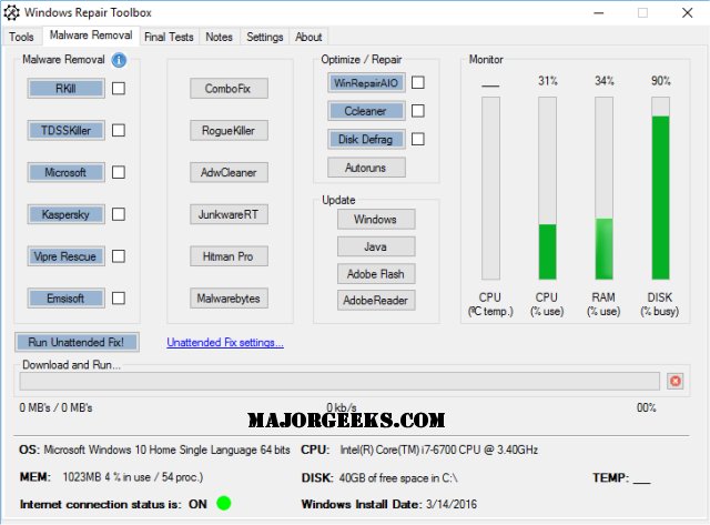 majorgeeks's tweet image. Windows Repair Toolbox includes most third-party applications and utilities you might need to repair any Windows problems in one small application. 
majorgeeks.com/files/details/… #freeware #windowstweaks