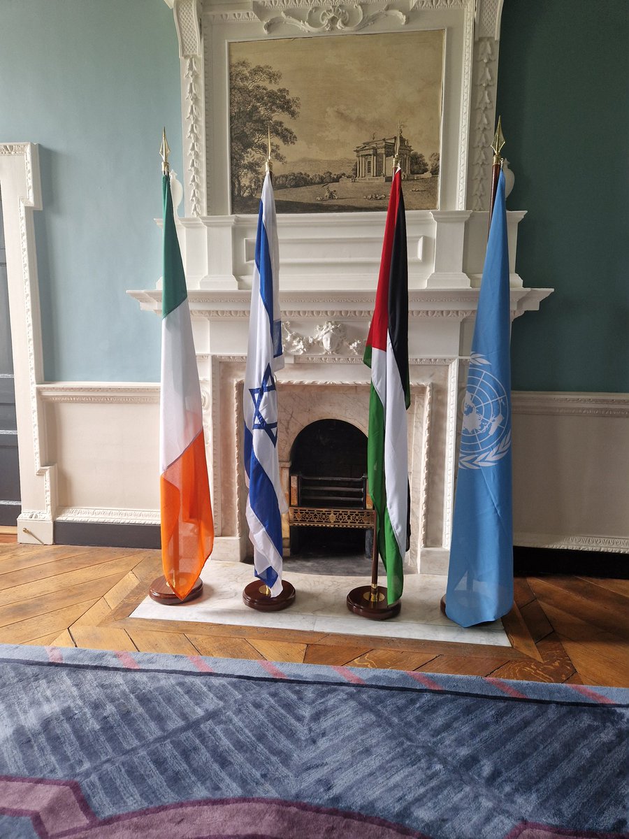 This is utterly inappropriate.  The Israeli flag is flying  in Leinster House in the week that we recognised the State of Palestine and while the bombardment of innocent Palestinian civilians continues. This needs to be taken down immediately. #CeasefireNow