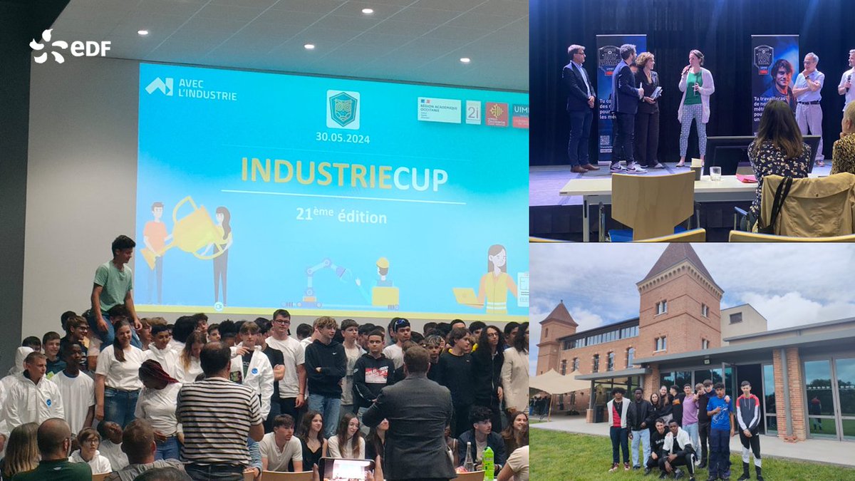 🏆Challenge Industrie Cup à #Toulouse : le @LyceeBaylet de Valence d'Agen remporte le prix de l'adaptation pour sa classe en entreprise avec notre centrale !
Cette initiative a permis aux élèves de s’immerger au cœur du monde du nucléaire et de ses métiers👏
#DLDJuillet