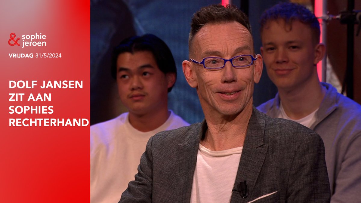 Vanavond zit Dolf Jansen aan de zijde van Sophie! #SophieEnJeroen