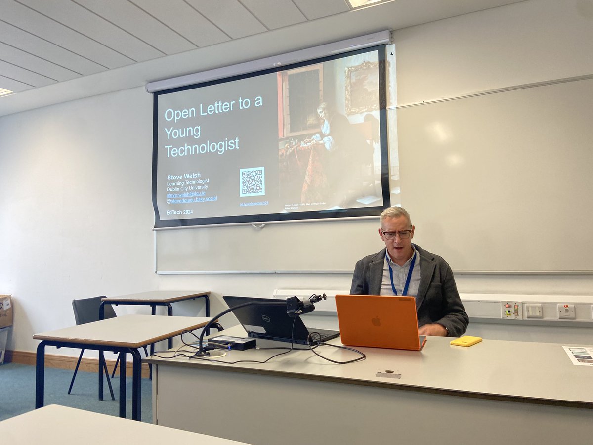Advice for young technologists from Steve Welsh @stevedotedu.bsky.social #edtechie24 #ilta