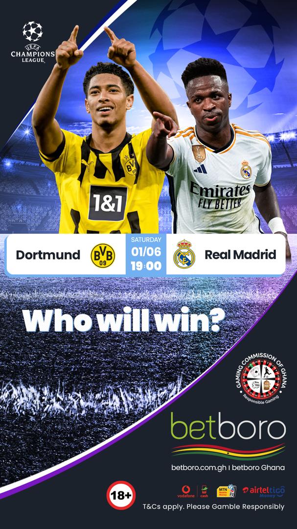 Dortmund or Real Madrid? #betboro | #UCLfinal | #BlackStars