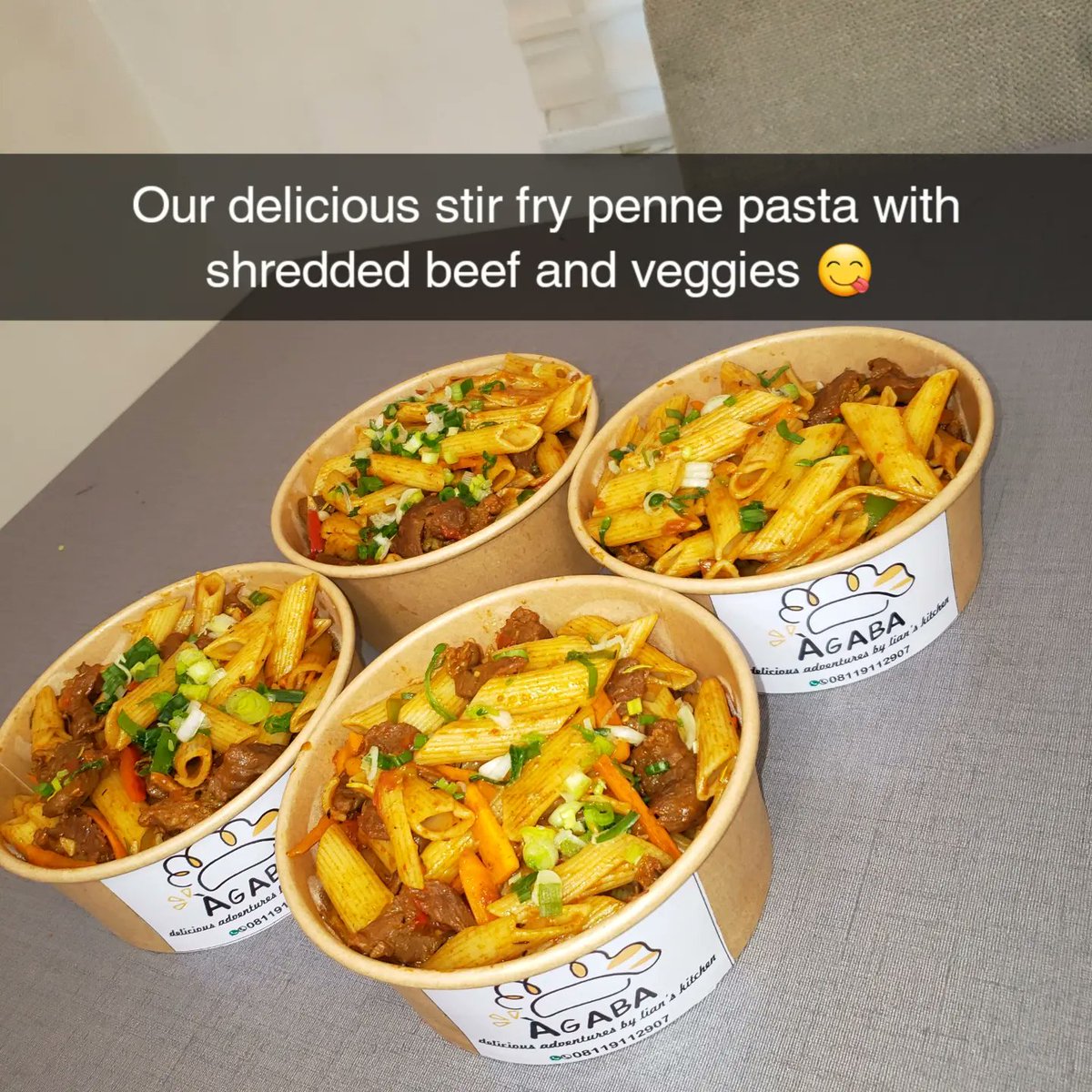 Lian__Agaba's tweet photo. Our mouth watering stir fry penne pasta with shredded beef and veggies. Most definitely made with love 😊🤗😋
#pasta #pennepasta #penne #stirfry #stirfried #Yummy #yumyum #yum #delicious #cookingtutorial #cookingtogether #cook #cookingtips #abuja #abujabusiness #lovecooking https://t.co/uerHIYzYnV