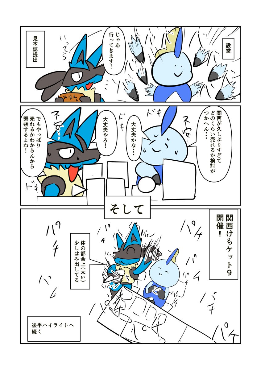 関西けもケット9くそ雑レポ漫画
当日編 前半 