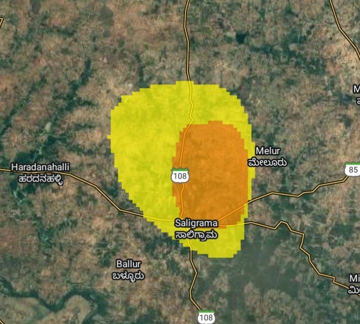 Rainfall activity is seen over Saligrama & surroundings in Mysuru district

#KarnatakaRains