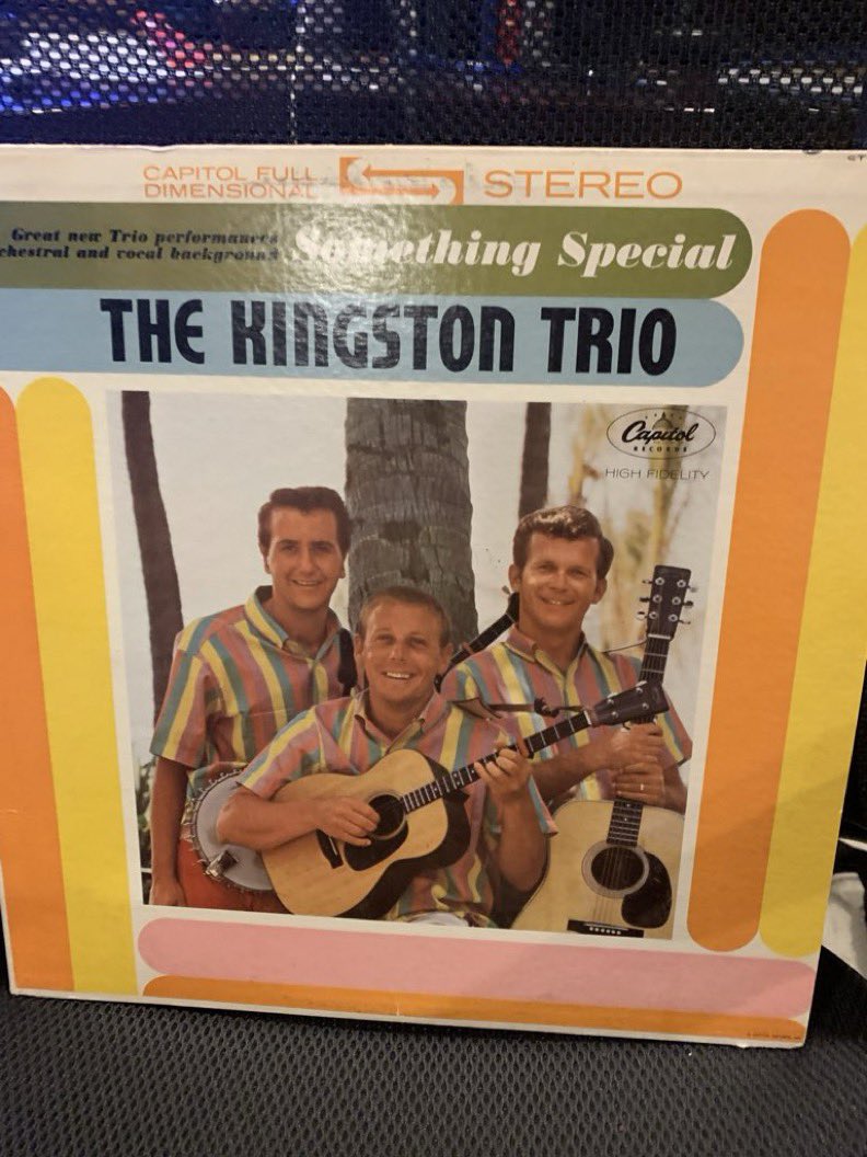 I’m doing my #albumadayin2024 thing - playing my #records back to back. Next: The Kingston Trio, Something Special. Aptly named! Brown Mountain Light, 1 More Town, Away Rio, Pullin Away, Jane, Jane, Jane - wow #vinyl #folk #60s #NowPlaying #vinylcollector 
#RockSolidAlbumADay2024