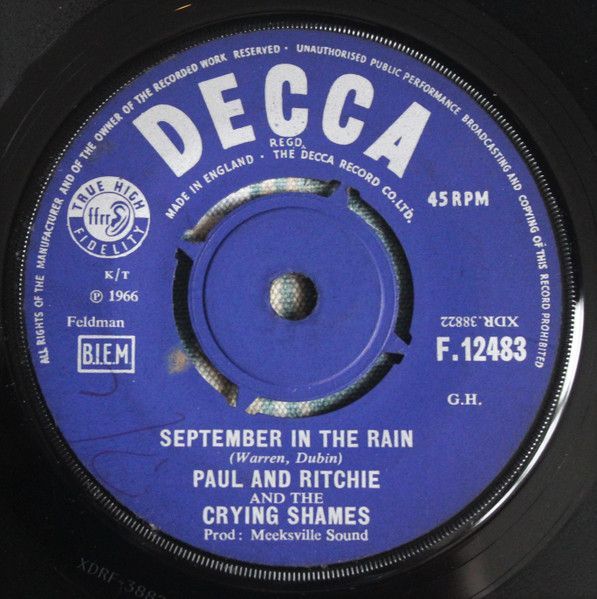 'Joe Meek again, dark rock, broody and moody. ‘Come On Back; was the one that I really loved. That reverby sound must have informed me a lot' @Anni61Hogan on Paul And Ritchie And The Crying Shames ‘September In The Rain’ / ‘Come On Back’ buff.ly/3KmVx7m