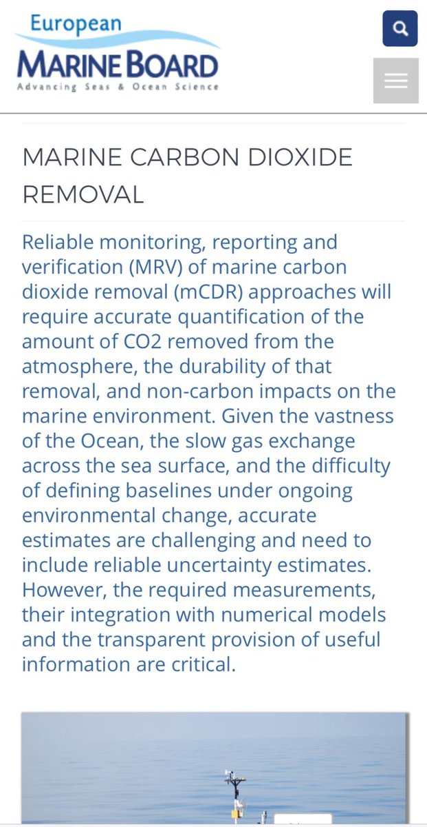 Happy to also be part of this new @EMarineBoard Working Group on mCDR. marineboard.eu/marine-carbon-…