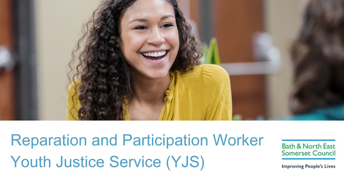 We have a new exciting opportunity has arisen for a Reparation and Participation worker to work with (B&NES) Youth Justice Service (YJS).

Find out more at ow.ly/b75N50S1Aeg

#Youthjustice #socialwork #Reparation #Youthwork #socialworker #socialworkjobs #Bath #Bathjobs