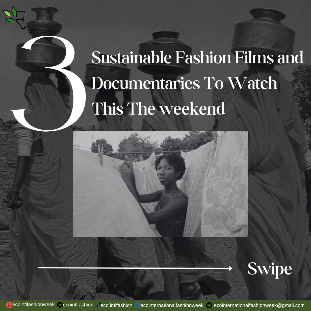 Ecointlfashion's tweet photo. In honor of today being the start of a new weekend, we’ve curated a list of sustainable fashion documentaries to watch for your entertainment.
#fastfashion #consciousconsumption #ecointernationalfashionweek #EIFW #ecofashion #sustainibility

A thread 🧵 https://t.co/lDdfjh3yQF