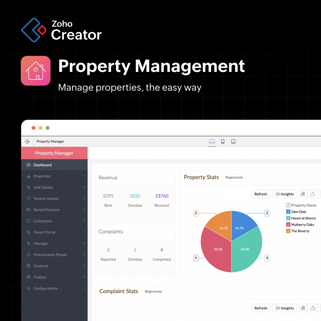 With our tailor-made property manager, you can build attractive listings for your rental homes, and add details that prospective tenants need to know, with its intuitive interface. Try it for free! 🔗 zurl.co/La98 #AppDev #LowCode #PropertyManagement