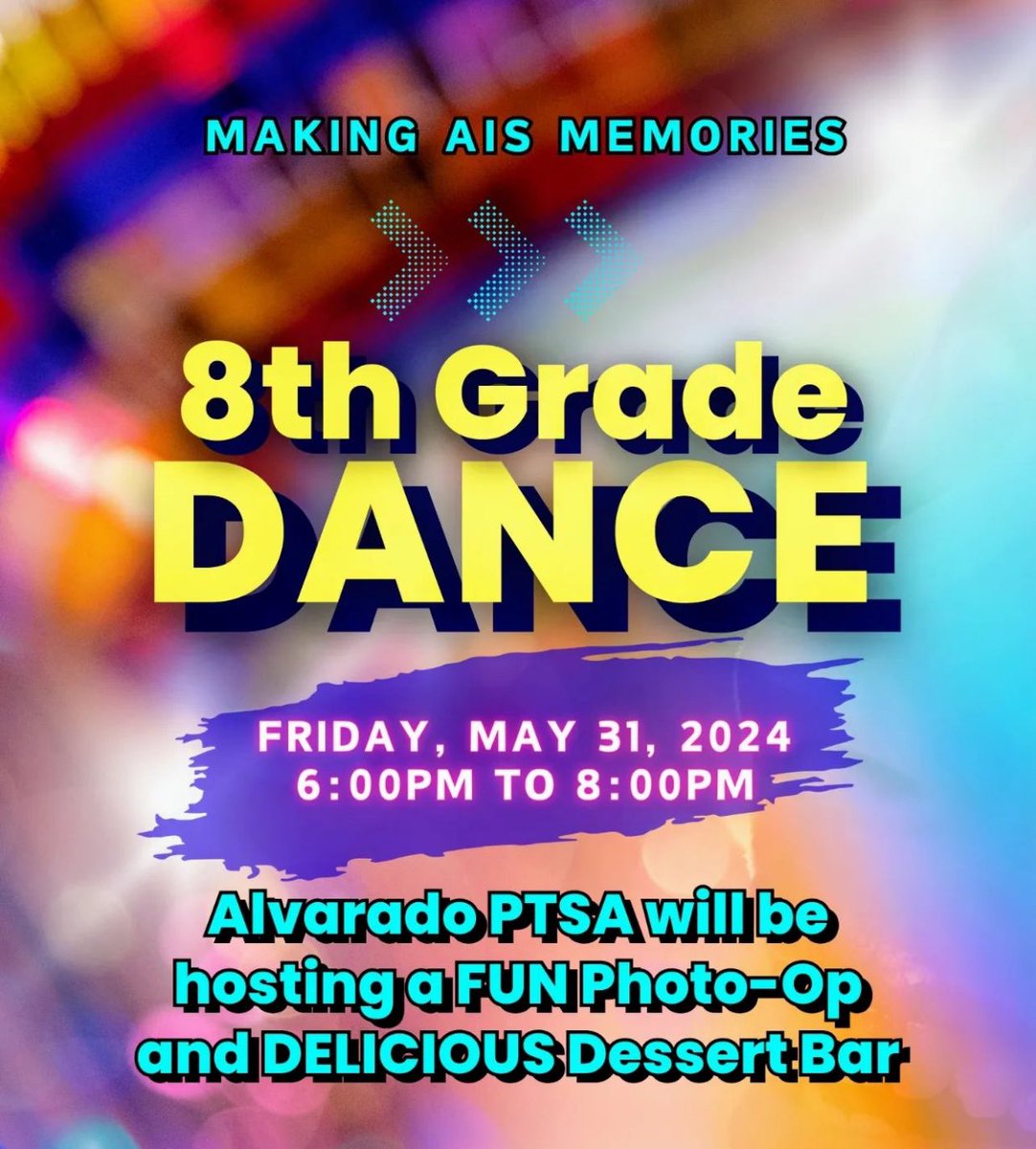 Can’t wait to see all our 8th graders tonight!