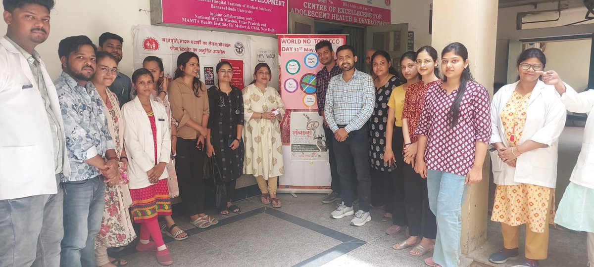 Centre of Excellence for Adolescent Health & Development, #BHU, in collaboration with National Health Mission (UP Government) and MAMTA Health Institute for Mother and Child, New Delhi, organized an awareness program on the occasion of '#WorldNoTobaccoDay.'