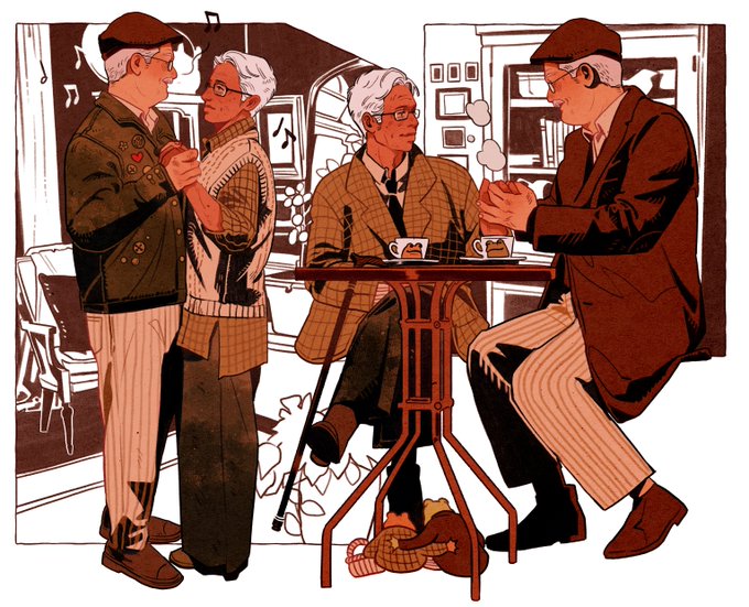 「old sitting」 illustration images(Latest)