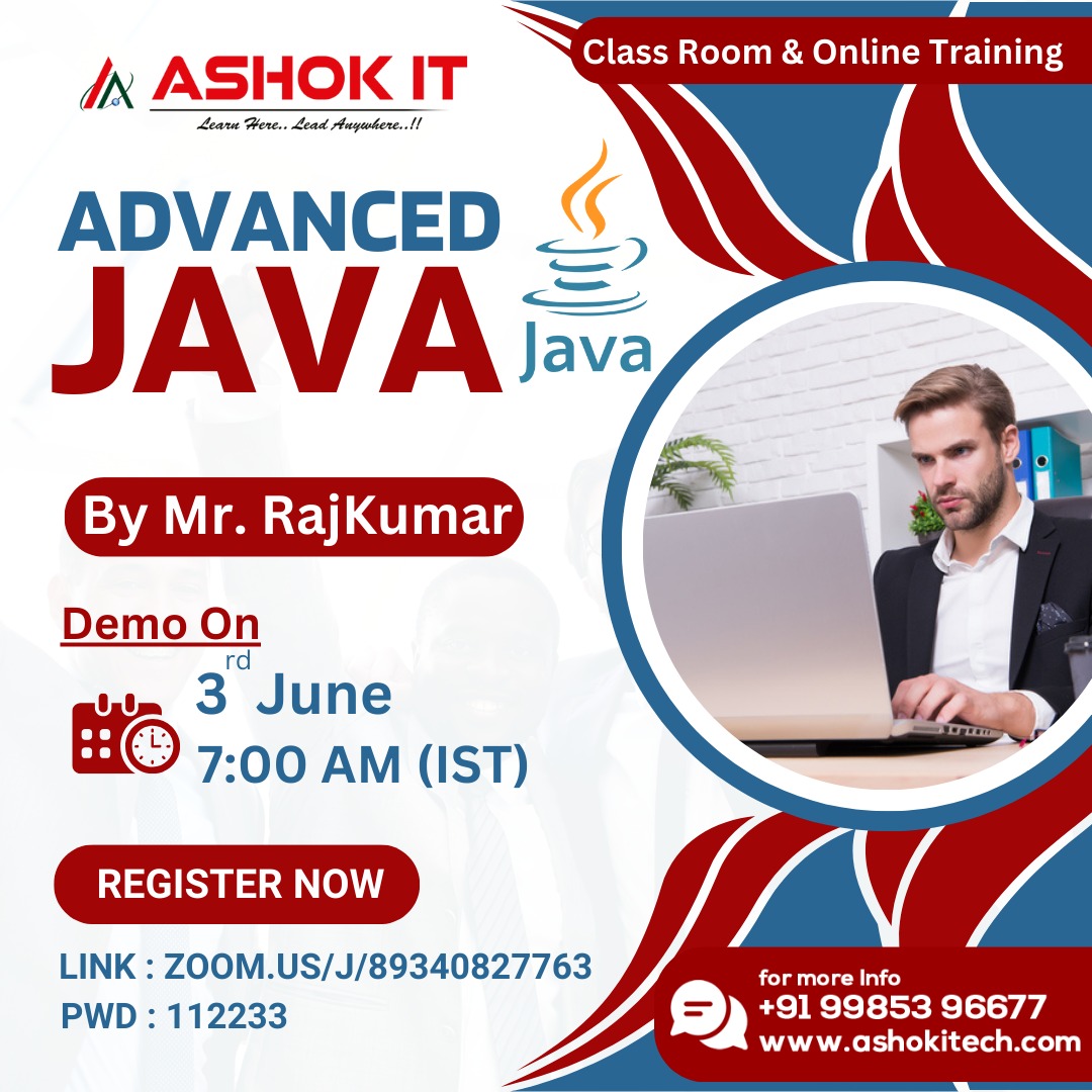 ashokitschool's tweet image. 🛑 Advanced Java 🛑
✍️ Enroll Now : bit.ly/3t14Ynt
👉 Free Demo On 3rd-June @ 7:00 AM IST
👉 Follow Our WhatsApp Channel : bit.ly/49wCWje

#javafullstackdevelopercourse #java #javafullstacdevelopmentcourse #coding #programming #classroomtraining #ashokit