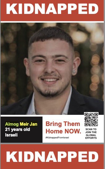 237 days since October 7, 2023 The website ShareJustOneThing matched me with Almog Meir Jan who was brutalized and taken hostage by Hamas terrorists at the Nova Music Fest. Bring the hostages home NOW!
#BringThemHomeNow #ReleaseTheHostages #FreeTheHostages sharejustonething.com/bringthemhome