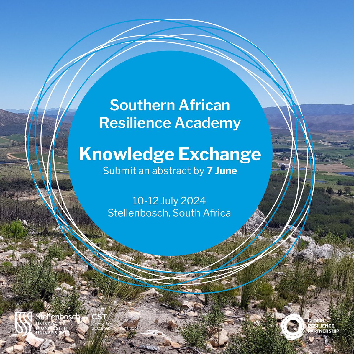 globalresilience.bsky.social (@grp_resilience) on Twitter photo ‼️ Abstracts are due on 7 June!
Join SARA from 10-12 July for a Knowledge Exchange to unpack the latest thinking on "Connecting research, policy, and practice for social-ecological resilience" from across the southern African region.
🔗 bit.ly/3VxtCIh <a href="/CST_SU/">Centre for Sustainability Transitions</a> ‼️ Abstracts are due on 7 June!
Join SARA from 10-12 July for a Knowledge Exchange to unpack the latest thinking on "Connecting research, policy, and practice for social-ecological resilience" from across the southern African region.
🔗 bit.ly/3VxtCIh <a href="/CST_SU/">Centre for Sustainability Transitions</a>